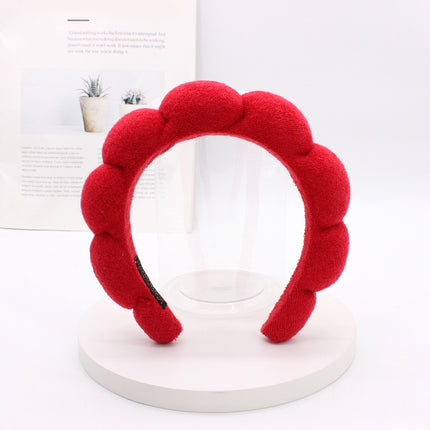 Women Girls Sponge Co Spa Makeup Bubble Terry Cloth Headband Puffy Retro Hair Bands Soft Hairband Headwear