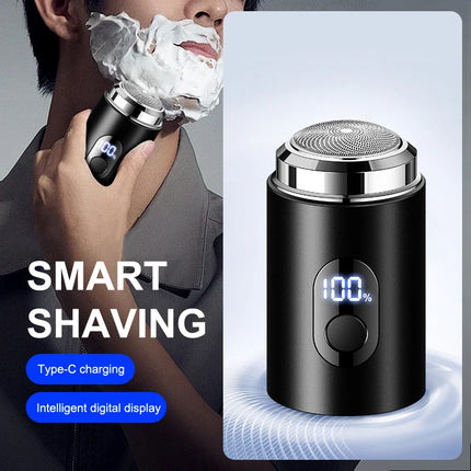 Men Electric Mini Shaver Rechargeable Type-c Charging Car Portable Led Digital Display Wet & Dry Shaver Men Women Home Razor.