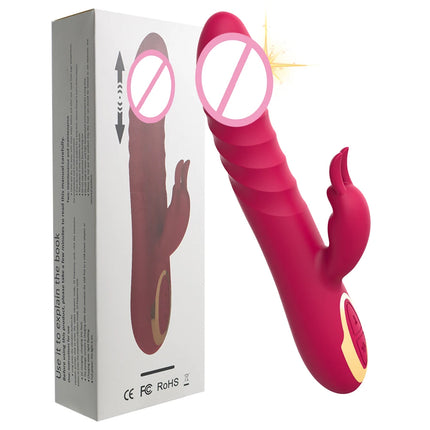 Thrusting Vibrator G Spot Dildo Sex Toy for Woman with Thrusting Vibration Rabbit Vibrators Clitoral Massager Sexual Wellness