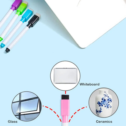 8Pcs Magnetic Erasable Whiteboard Pen Color Options Numbering White Board Marker Pen Stationery Office School Teaching Supplies