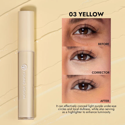 YOUNG VISION 6 Colors Hydrating Fresh Concealer Brightens Skin Tone and Covers Blemishes and Dark Eye Circles Concealer