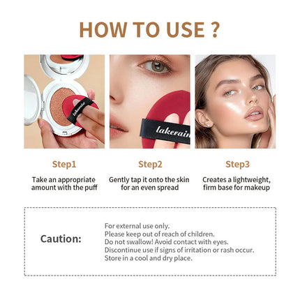 NEW Glow CC Cream Foundation Cushion Waterproof Long-lasting Brighten Foundation Cream Women Base Makeup Face Korean Cosmetics