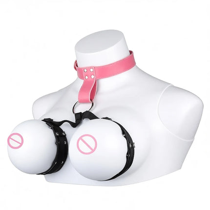 LICKER Chest Harness Belt PU Leather And Webbing Bra Erotic Corset Breast Pleasure Chest Binder Breast Bondage Female Sex Toys
