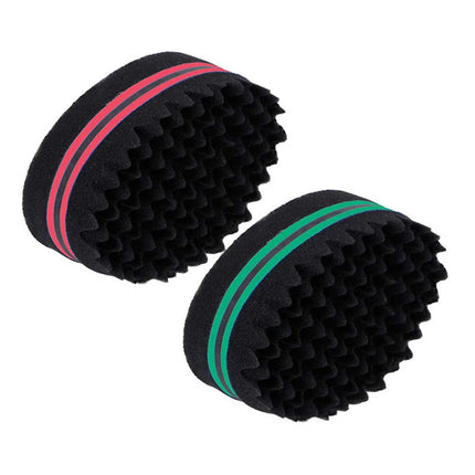 2Pcs Set Afro Curly Hair Sponge Brush Plastic Fork Comb Net Comb Professional Twist Hair Comb Wave Hairdressing Styling Tool Men
