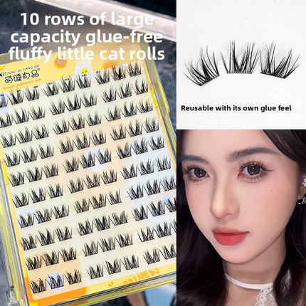 No Glue Needed False Eyelashes Lower Lashes Wispy Cat Eye Lashes Voluminous Fluffy Natural Look Daily Wear Easy to Apply