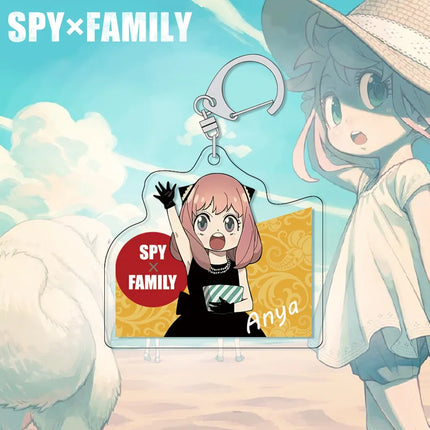 SPY×FAMILY Anya Keychain Acrylic Charm Cute Anime Figure Pendant for Backpack Bag Accessories Spy x Family Merchandise Gift for