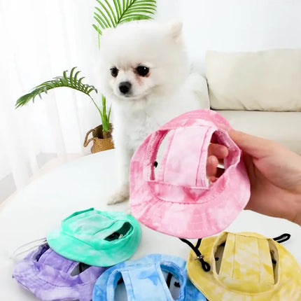 Pet Dog Cat Cap Summer Sunhat Cotton Fisherman Hat Breathable Adjustable Puppy and Cat Hat for Outdoor Travel Accessories