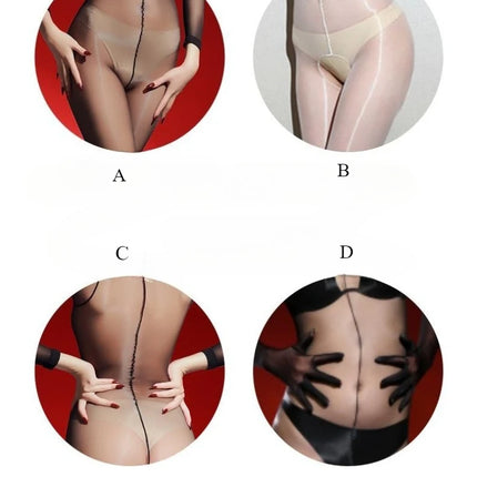 Open Chest Bodysuits Women Full Bodystockings Jumpsuits Oil Shiny 3D Pantyhose Lady Open Crotch Tights Smooth Erotic Lingerie