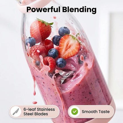 Hot Selling Wireless Electric Mini Personal Juicers Cup Frozen Pineapple Shake Mixer Bottle Portable Mini Fruit Blender