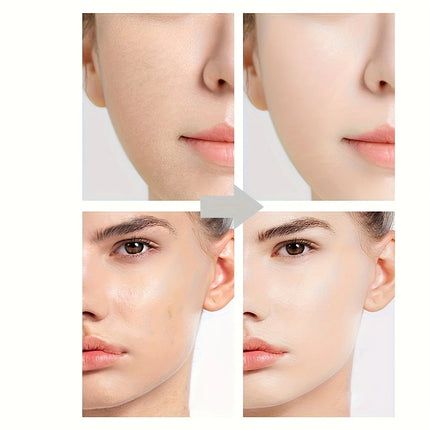 Watery Double-Headed Foundation Stick with Brush, Natural Long-Lasting Flawless Makeup For Facial Concealer Cosmetics