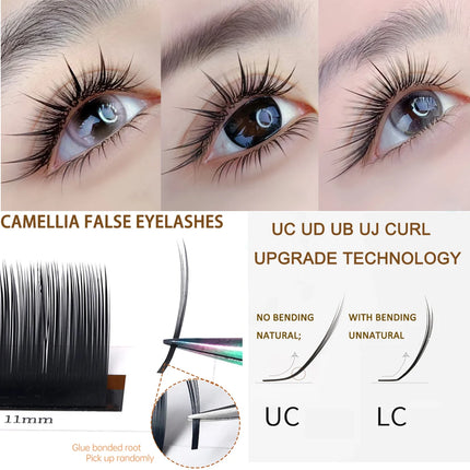 Domi Lash UJ UB UC UJ Curl Individual Lashes 0.05 0.07 False  Eyelash Extensions Upgrade Premium Soft Classic Natural Eyelashes