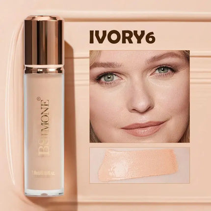 [TE1] BSIMONE Face Liquid Foundation Base Full Coverage Oil-Control Long Wear Smooth Lightweight Natural Cover Waterproof Matte