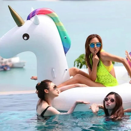 Large Unicorn Inflatable Toys Summer Pool Swimming Ring PVC Thickened  Air Beach Party Inflatable Water Toys for Kids Adults
