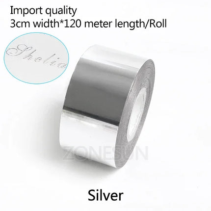 ZONESUN Hot Stamping Foil 3cm Hot Stamp Ribbon Date Coding Foil Paper Hot Embossing Foil Paper Make Colorful Logo