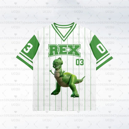 Toy Story Ice Hockey Player Jersey Buzz Lightyear Adult Kids Short Sleeve T-Shirts Breathable Quick-Drying Men's Women's T-Shirt