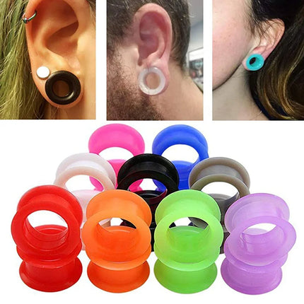 1Pair 3-48mm Silicone Ear Plugs and Tunnels Piercing Expander Piercing Tunnel Ear Tunnels Stretchers Ear Plug Ear Gauges