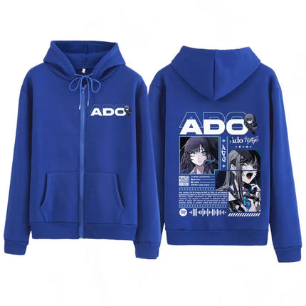 Ado World Tour Hot Sale 2025 Hibana Zipper Hoodie Men Women Fashion Harajuku Zip Up Sweatshirts Pullover Gothic Punk Jacket Coat