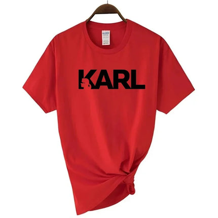 Fashion Casual Brand Karls T Shirt Men Women Cotton Short Sleeve O-neck Tshirt Men's Women's Summer Top Tee Shirt