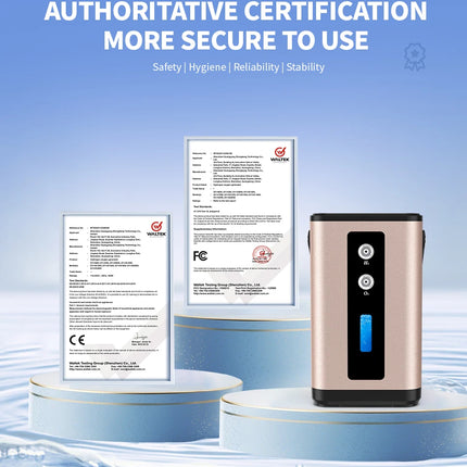 SUYZEKO Hydrogen  Inhalation Machine, 99.99% portable Purity Dual Outlet H2 Generator, PEM molecular  Water Electrolysis Ionizer