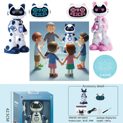 Remote‑Controlled Walking Dancing Robot Toy, LED Light Rechargeable Play Toy for Teen Boys Holiday Gifts