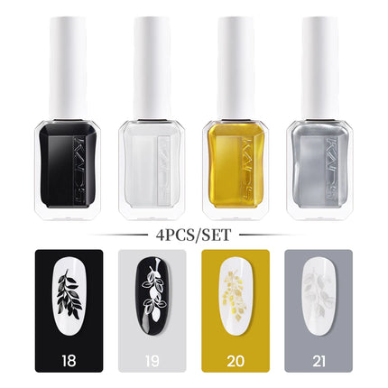11ml Nail Stamping Polish Set Colorful Nail Art Drawing Printing Semi Permanent Lacquer Nail Art Plates Stamping Varnishes Tool