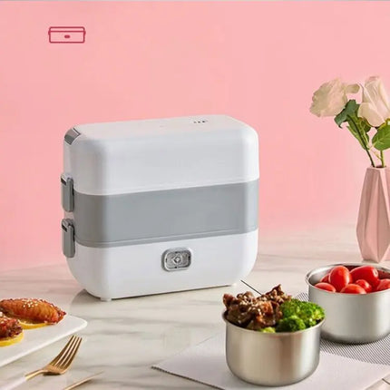 Portable rice cooker insulated meals a musthave portable insulated lunch box office workers Bento Box SelfHeating Steaming Box