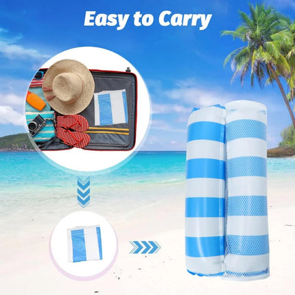 Water Hammock Foldable Lounge Chair,Suitable for Swimming Pool Parties and Beach Leisure Floating Beds with Net Backrest