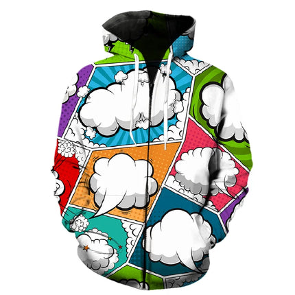 Manga Style 3D Print Cartoon Zipper Hoodie Men Spring Long Sleeve Harajuku Sweatshirts Jackets Tops Teens Streetwear Hoodies