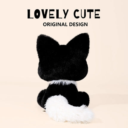 25cmSoft toy simulation small cat cartoon plush doll, cute and adorable pet Mickey cat, girls' gift doll, plush toy.