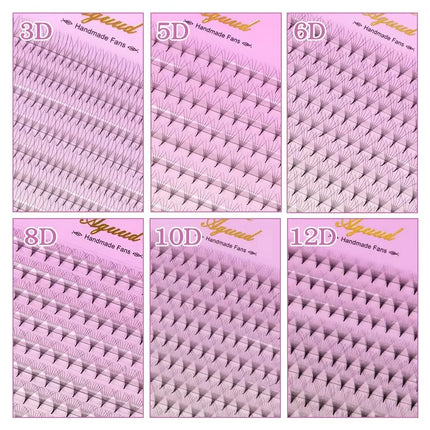 AGUUD 16 Rows Premade Volume Fans Pointy Based Eyelash Extension 5D 8D 10D 12D 30D 40D 320 Fans Russian Volume Faux Mink Lashes
