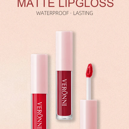 12 Color Non-stick cup Velvet Satin Gloss Lip glaze Mist Liquid matte lipstick Waterproof long-lasting color liquid