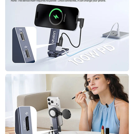 Ulanzi MA58 SSD Enclosure & MagLock Phone Stand Tripod 2 in 1 for iPhone 17 Travel Vlog Tiktok Live Streaming Phone Accessories