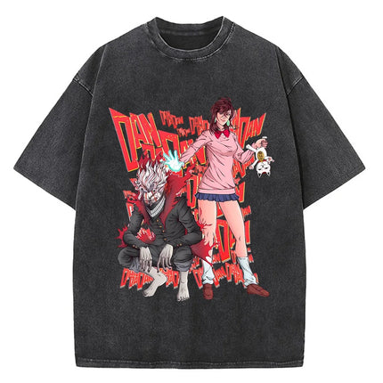 Japanese Anime Dandadan Okarun T-shirt Men T Shirt Cartoon High Quality Cotton Tshirt Aesthetic Fashion Tee Male