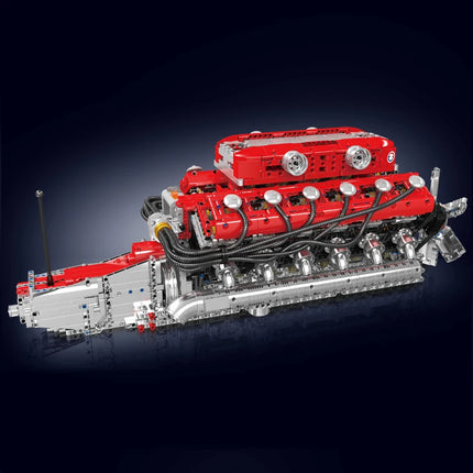 Mould King 10169 Technical Car Toys The Motorized V12 Engine Building Block Assembly Racing Car Brick Set Kids Christmas Gift