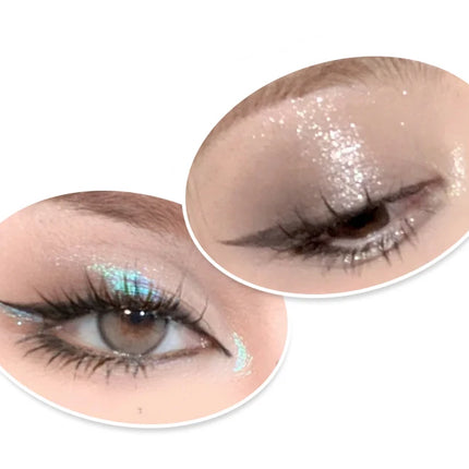 Diamond Highlighter Palette Gorgeous Glitter Eyeshadow Glossy Shiny Silkworm Shadow Shimmer Cowherd Weaver Girl Eyes Makeup