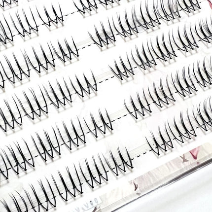 U-shaped Segmented Kpop False Eyelashes Korean Cluster Natural Individual Lash DIY Large Capacity Eyelash Manga Transparent Stem