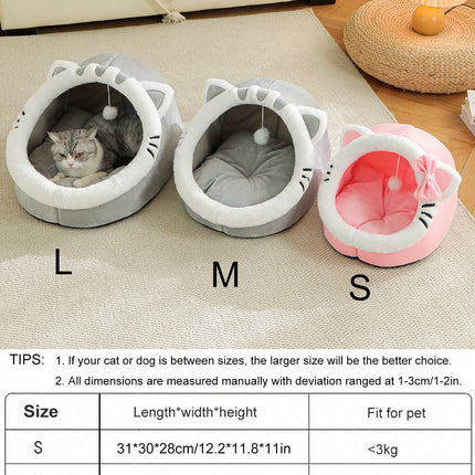 Four Season Universal Cat Bed Cat House Soft And Comfortable Pet Bed Puppy Sleeping Bag Pet Supplies Tent Habitats Basket House
