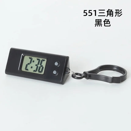 Electronic Keychain Clock Compact Mini Pocket Watch Portable Electronic Clock Digital Oval Hanging Watch For Students Daily