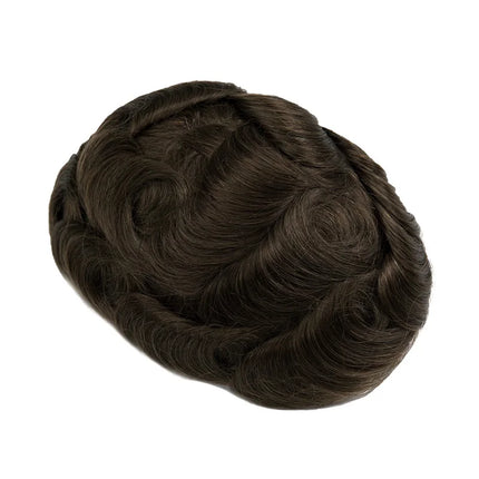 Beeos 6 inches 0.06mm Hair System Men Replacement Systems Super Thin Skin Men Toupee Protesis Capilar Hombre Pelo Humano