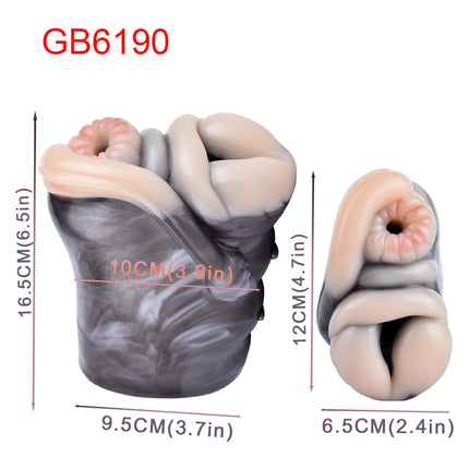 LUUK Dual Channel Men Masturbator Fantasy Horse Animal Stroker Liquid Silicone Fetish Sex Toy Vaginal Tight Anus Pussy