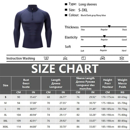 Men Running Compression T-shirt Long Sleeves Sport Tees Gym Fitness Sweatshirt Male Jogging Tracksuit Homme Athletic Shirt Tops