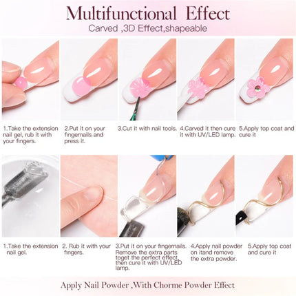 MTSSII 8ml Clear Non Stick Hand Solid Extension Nail Gel Polish Semi Permanent Soak Off UV Nail Art Varnish Manicure Design DIY
