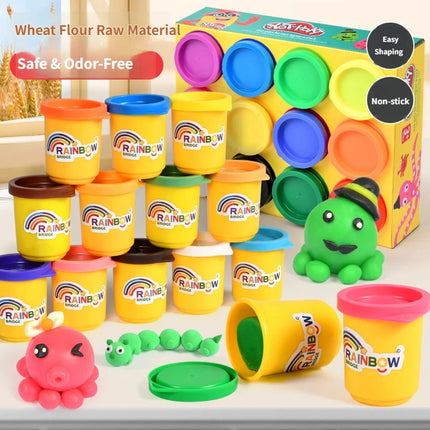 12 Colors Super Light Clay Non-toxic 50g in Seal Box Air Dry Polymer Color Clay Space Mud Kindergarten School Handwork DIY