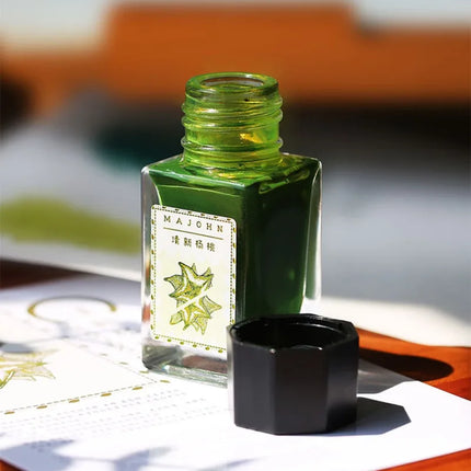 MAJOHN 18/50ml Fountain Pen Ink Cartridge Refill Various Color Glass Bottled Fountain Pen Ink Stationery Office School Supplies