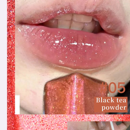 Cizn Galaxy Qin Lip Gloss Moisturizing and Long-Lasting Fine Shimmer Plumping Lip Gloss Mirror-Like Water Gloss Daily Lipstick Cosmetics Same Style as Girl Groups