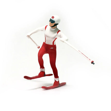 2025 New 1/64 Scale Ice And Snow Athlete Hand Painted Skiing Miniature Model DIY Scene Paired With Holiday Gift Toy Figurine