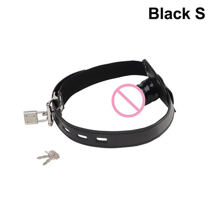 Leather Silicone Penis Mouth Ball Gag With Lock Bondage Restraints Oral Dildo Plug Harness For Couple Sex Game Sex Toy