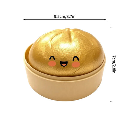 Glitter Dumpling Squishy Slow Rising Glitter Stress Ball Stretchy Decompression Fidget Toy Steamed Bun Dumpling Baozi Toy
