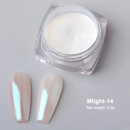 Aurora Mirror Glitter Nail Art Powder Ice Chameleon Rubbing Pigment Dust Sparkly Charm Nails Design Accessory DIY Decorations