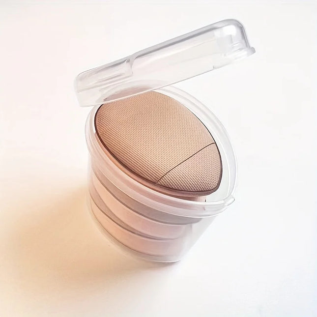 6pcs Mini Finger Puff With Box Makeup Sponge Puff Set With Container Makeup Puff Small Mini Powder Puff Cream Puff Makeup Tools